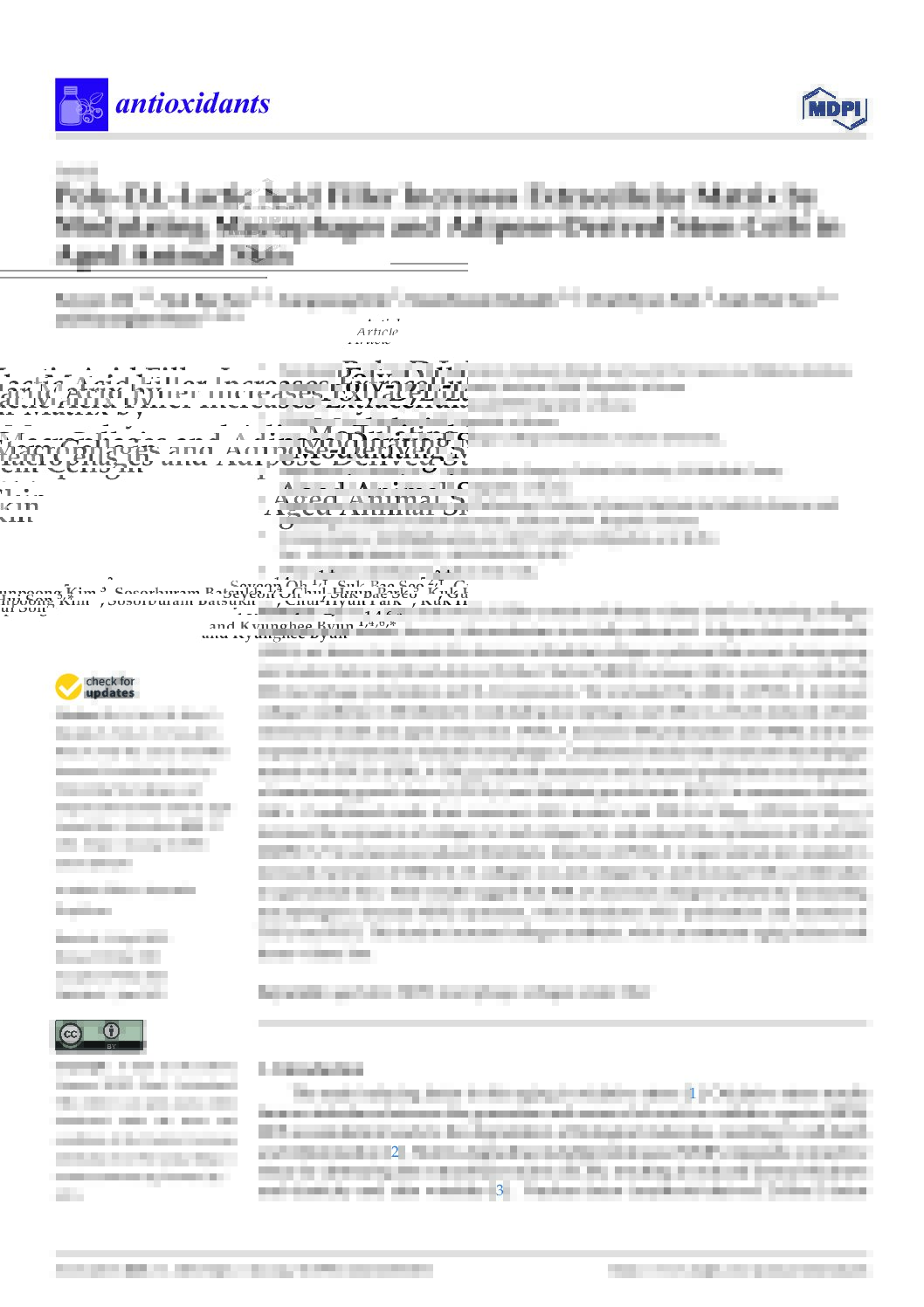 Poly-D,L-Lactic Acid Filler Increases Extracellular Matrix by Modulating Macrophages and Adipose-Derived Stem Cells in Aged Animal Skin